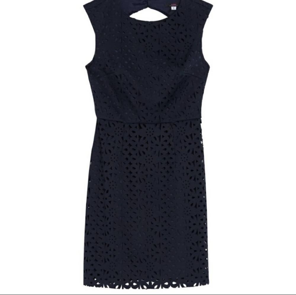 Trina Turk Carousal Laser Cut Dress Perforated NWT Sz2